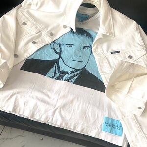 RAF SIMONS X CALVIN KLEIN Andy Warhol Jacket + T Shirt.